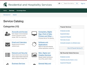 self-service portal MSU