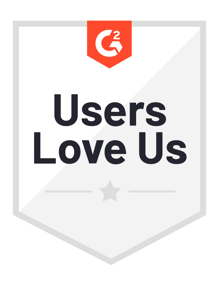 G2 IT Service Management Badge Top Software Ranking Velentix Users Love Us Badge