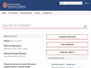 Self-service portal Wisconsin Lab